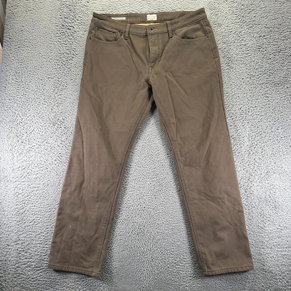 VTG Weatherproof Vintage Sweatpant Mens‎ 38x32 Brown Polyester Khakis Straight